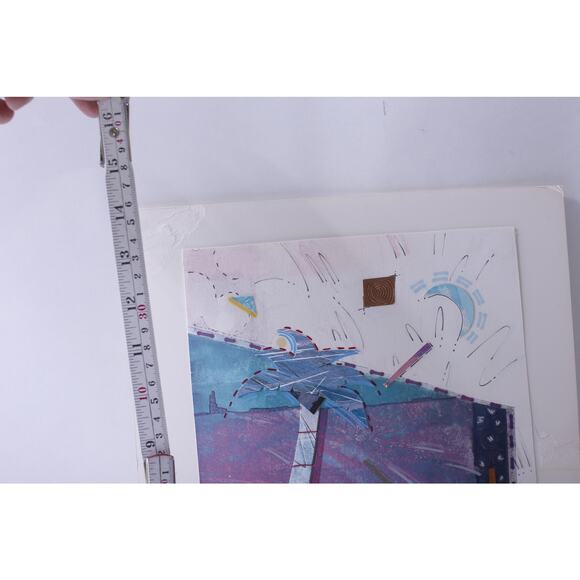 Ellison and Fickinger, Ocean Life, Geometric, Mixed Media, Paper Cut-outs, - Picture 4 of 5